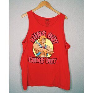 He-Man Master's of the Universe Red Tank Suns Out Guns Out  XL